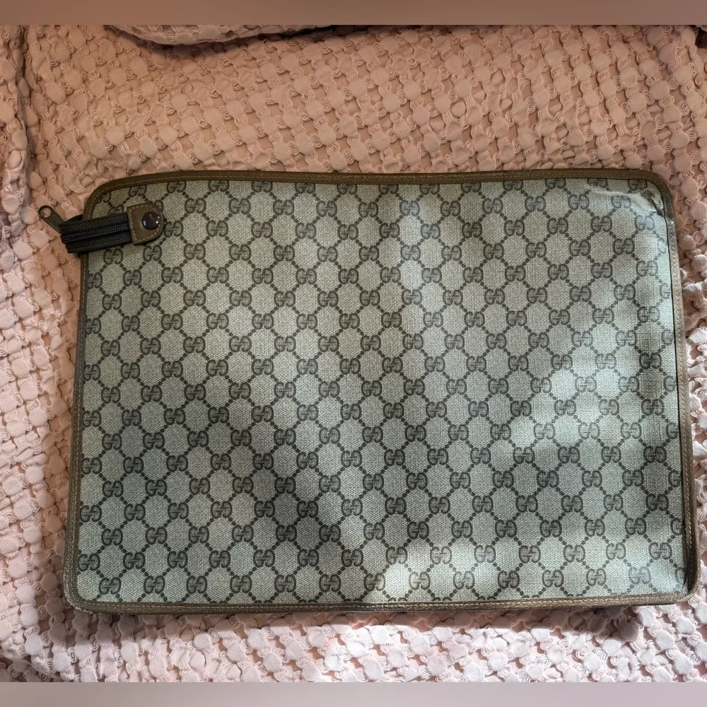 Authentic Vintage Gucci Monogram Ophidia Portfolio Toiletry Bag - Picture 3 of 9